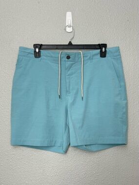 Faherty | All Day Belted Shorts | Turquoise | Waist 36”
